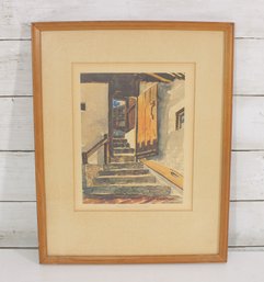 The Bake House At Ephrata Cloister Framed Print  Signed  Architectural Scene (14.5' X 11.5')