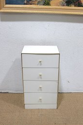 White 4-Drawer Chest / Lingerie Cabinet  28H X 16W X 12D