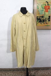 Banana Republic Classic Beige Trench Coat  Size Large Lightweight Lined Jacket