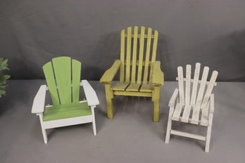 Group Of ADIRONDACK CLASSIC Mini Chairs -Toys