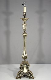 Antique 40' Ornate Italian Baroque-Style Giltwood Table Lamp  Elegant Vintage Dcor