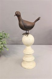 Wood Carved Bird Finial