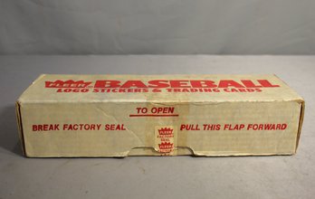 Complete Box Of 1987 Fleer Baseball Logo Stickers & Trading Cards