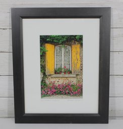 Barbara Sandson Signed Print 'Lace Window  The Love' Framed 16.5' X 13.5'