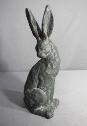 Springtime Garden Weathered Bunny Rabbit Statue