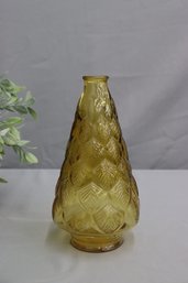 Vintage Wheaton Glass Amber Christmas Tree Vase