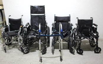 Group Lot Of Mobility Aids  Wheelchairs & Walker Bundle
