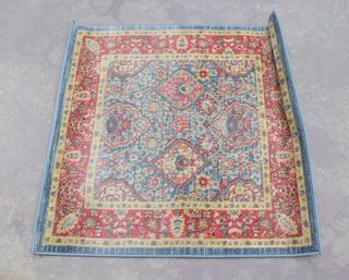 Safavieh Mahal Collection Area Rug  3' X 3' Square  Blue/Red Oriental Style