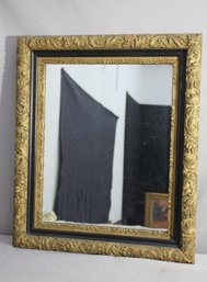 Antique Gilded Frame Mirror With Ornate Detailing'
