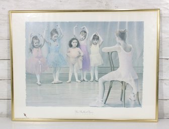 The Ballet Class Framed Print  Children Ballet Dancer Wall Art  Pastel Nursery Dcor  18.5' X 24'