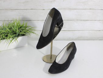 #89-Robert Clergerie Black Suede Pumps  Made In France  Block Heel  Size 6