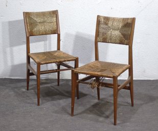 Pair Of Gio Ponti #116 Dining Chairs  Mid-Century Italian Design- (1950s)