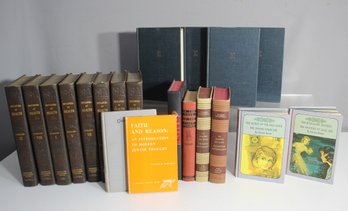 Group Lot E-Vintage And Rare Book Collection  Religious Thought, Mystery Classics, And Historical Volumes