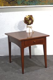 Vintage Stanley Furniture Solid Wood Side Table  Mid-Century Modern