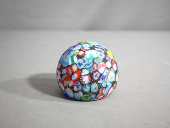 Vintage Matte Millefiori Murano Glass Paperweight