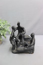 Camaraderie Figural Sculpture In Clay