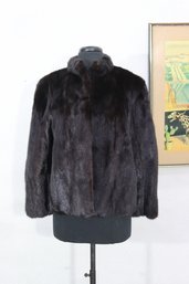 Vintage Peter Duffy New York Dark Fur Jacket  Size S/M  Gorgeous Classic Style