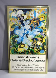 Limited Edition Isaac Abrams Galerie Bischofberger Exhibition Poster - Zrich, 1968