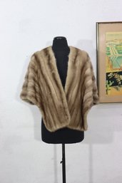 Vintage Mink Fur Stole / Shawl  Womens Size Small  Classic Mid Century Glam
