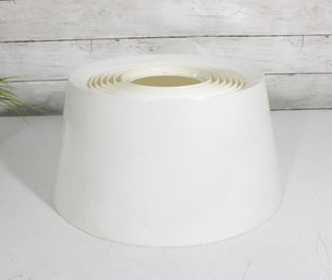 Vintage Gerald Thurston For Lightolier Lamp Shade  Mid Century Modern White Plastic  13.5' Round