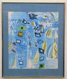 Framed Raoul Dufy, Ville De Honfleur 1954 Reproduction Print