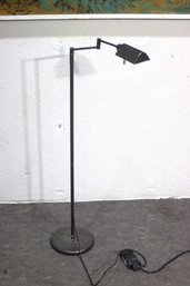 Black Adjustable Pharmacy Floor Lamp  Mid-Century Modern
