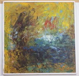 Large Abstract Expressionist Oil Painting  Signed Cochran, Some Paint Loss