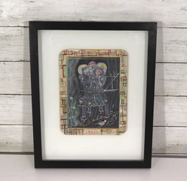 Framed Abstract Figurative Art Print  Surreal Mixed-Media Style, Signed & Numbered (If Applicable)