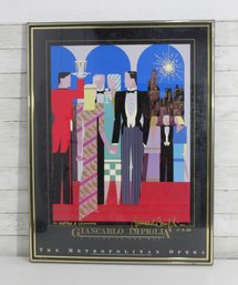 Giancarlo Impiglia A Night At The Met 1986 Signed Poster  Metropolitan Opera 34.5' X 26.5'