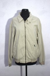 Vintage Weatherproof Mens Beige Harrington Jacket  Classic Lightweight Outerwear  Size L