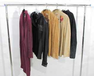 Rack H-Designer & Vintage Womens Jackets Lot  Mixed Brands  Sizes S/L  Suede, Wool & Classic Styles