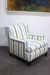 Vintage Striped Club Chair  Coastal Cottage Style