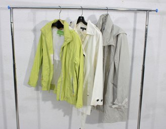 Rack H-Designer Womens Rain Jacket Lot  Anne Klein, Karl Lagerfeld & Weatherproof  Mixed Sizes