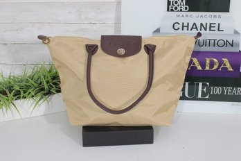 Tote Bag TANGER OUTLET CLUB Turnlock Shopping Tote Bag KHAKI BROWN Tan