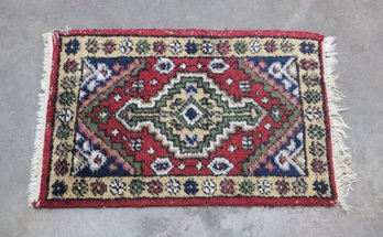 Vintage Tapis Hertz Hand Knotted Oriental Rug Mat  16' X 33'  Wool Accent Rug