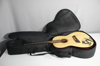 First Act Acoustic Guitar With Dragon Graphic & Carrying Case-35'