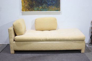 Vintage Tufted Chaise Lounge Sofa  Three Pillows Included