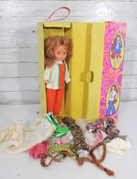 Vintage Crissy Velvet Fashions Doll W/ Box & Clothing Lot  Ideal  1960s/70s