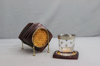 Vintage MCM Lucite Coaster Set