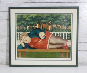 Beryl Cook Bryant Park Signed & Numbered Lithograph 30/300  Framed 26 X 30