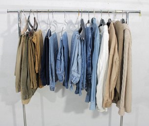 Rack K-Mixed Clothing Lot  Pants, Jeans & Jackets  Neutral Tones  Various Sizes