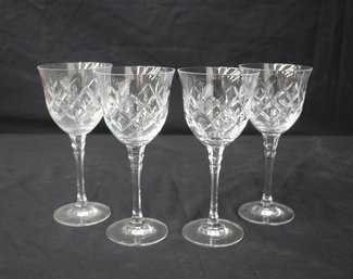 Set Of 4 Mikasa Crystal Wine Glasses  Austrian Crystal-chip