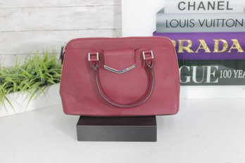 Calvin Klein Pink Structured Satchel Bag  Designer Top Handle Handbag W/ Dust Bag