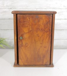 Vintage Wooden Wall Key Cabinet  Rustic Storage Box W/ Hooks  14' X 10' X 3'