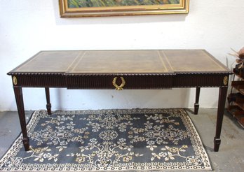 Baker  Leather-Top Mahogany Writing Desk  Federal Style  72'W