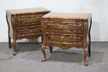 Pair Of Vintage French Provincial Nightstands  Sanford Furniture Co.