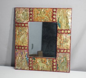 Unique 17.5' X 15.5' Embossed Mirror With Decorative Frame