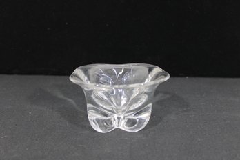 Orrefors Sweden Art Glass Bowl #1598  Edward Hald Pinched Base Flared Dish 5'