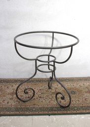 Wrought Iron Scroll Base Table Frame  Round Glass Top Ready