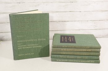 Vintage CIBA Collection Medical Illustrations Anatomy Physiology Books Frank H. Netter MD Lot Of 6